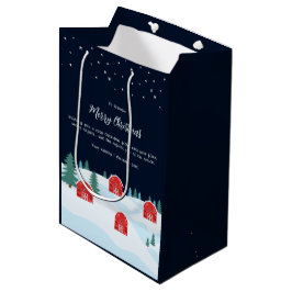 白素朴のクリスマス ミディアムペーパーバッグ