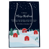 白素朴のクリスマス ミディアムペーパーバッグ (正面)