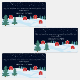 白素朴のクリスマス ラベル