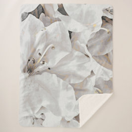 *~*白素朴グランジつつじ花ニュートラル シェルパブランケット