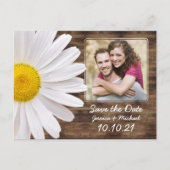 白素朴デイジーウッドフォト結婚の日救付 案内ポストカード (正面)