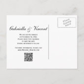 白素朴デイジーウッドランドウェディング日付を保存 案内ポストカード (裏面)