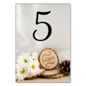 白素朴デイジーウッドラ結婚ンドのテーブル番号 テーブルナンバー (裏面)