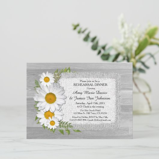 白素朴デイジーリハーサル夕食招待状デイジー2 招待状 (スタンド正面)