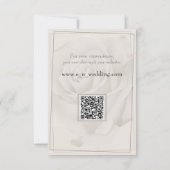 白素朴バラの結婚詳細エンクロージャカード 出欠カード (裏面)