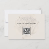 白素朴バラ結婚式RSVPレスポンスカード 出欠カード (裏面)