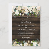 白素朴フローラストリングラ結婚イト 招待状 (正面)