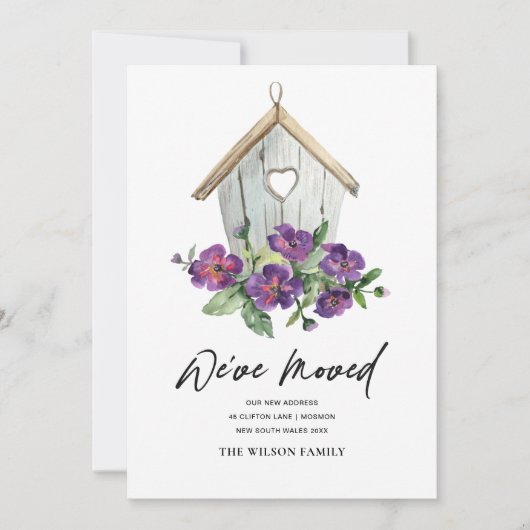 白素朴フローラバードハウス新しい住所を移動 案内状 (正面)