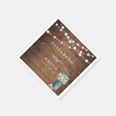 白素朴フローララエレガントイト木結婚製 スタンダードカクテルナプキン (角)