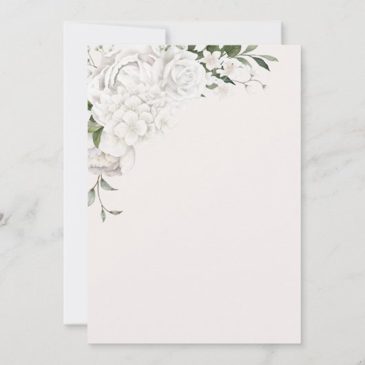 白素朴フローラ婚約パーティ 招待状 (裏面)