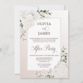 白素朴フローラ結婚の後のパーティー 招待状 (正面)