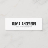 白素朴モダン黒の手作りジュエリー スキニー名刺 (正面)