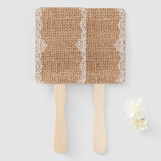 白素朴レースのラップ袋。 ハンドファン (正面&裏面)