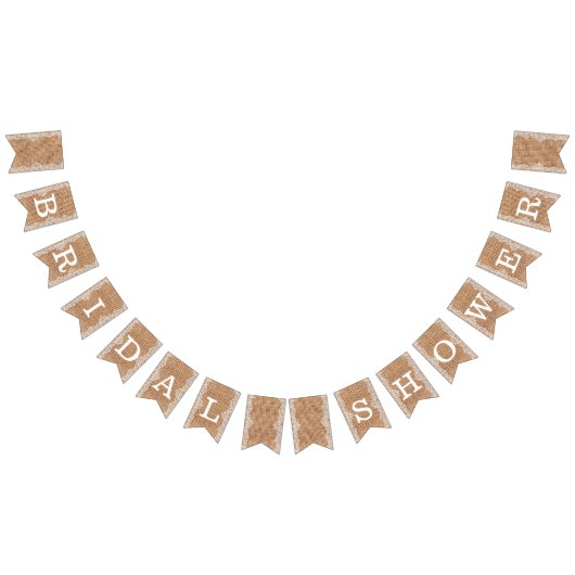 白素朴レースのラップ袋。ブライダルシャワー。 バンティングフラッグ (全)