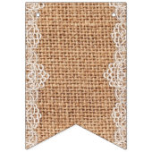 白素朴レースのラップ袋。ブライダルシャワー。 バンティングフラッグ (第1の旗)