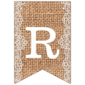 白素朴レースのラップ袋。ブライダルシャワー。 バンティングフラッグ (第3の旗)