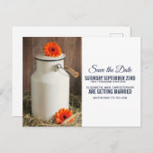 白素朴乳ジューグ花付き日付保存 ポストカード (正面/裏面)