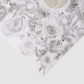 白素朴冬バラモノグラムレターイニシャル 薄葉紙 (詳細)