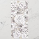 白素朴冬バラKraftの結婚メニューカード メニュー (裏面)