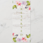 白素朴木のピンクの花模様予約 メニュー (正面)