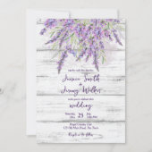 白素朴木のラベ結婚ンダー 招待状 (正面)