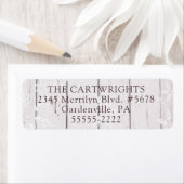 白素朴木の冬の雪 ラベル (インサイチュ)