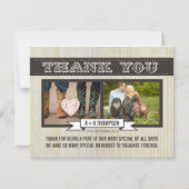 白素朴木の結婚ありがとうフォトカード サンキューカード (正面)