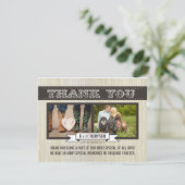 白素朴木の結婚ありがとうフォトカード サンキューカード (スタンド正面)