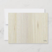 白素朴木の結婚ありがとうフォトカード サンキューカード (裏面)