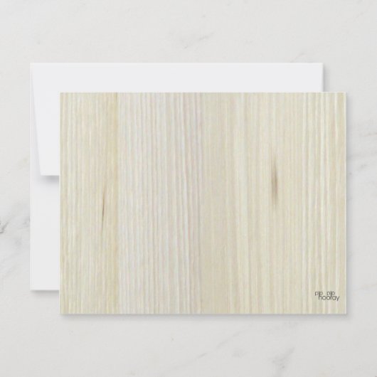 白素朴木の結婚ありがとうフォトカード サンキューカード (裏面)