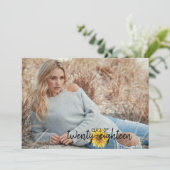 白素朴木ひまわり卒業カード 招待状 (スタンド正面)