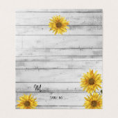 白素朴木ひまわり結婚のテーブル番号。 名刺 (外部フラット)