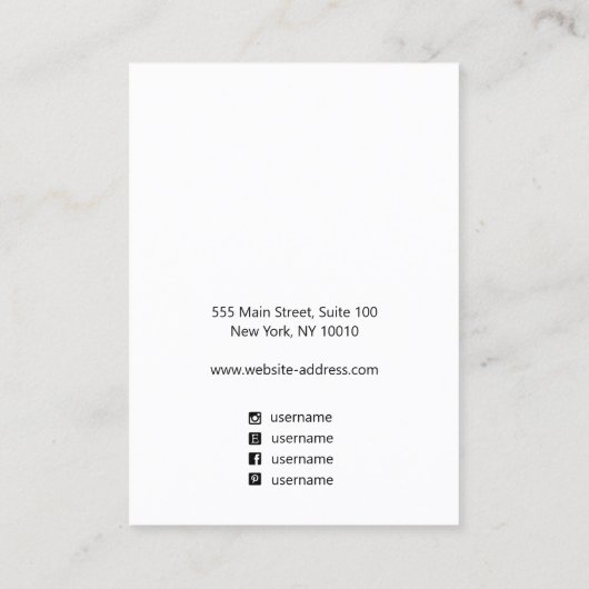 白素朴木イヤリング表示 名刺 (裏面)