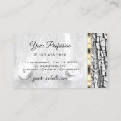 白素朴木バークウッドグレインオーバル金ゴールド縁ど 名刺 (裏面)