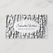 白素朴木バークウッドグレインオーバル金ゴールド縁ど 名刺 (正面)