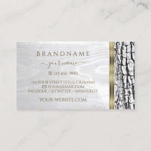 白素朴木バーク木目金ゴールドロ縁どゴ 名刺 (裏面)