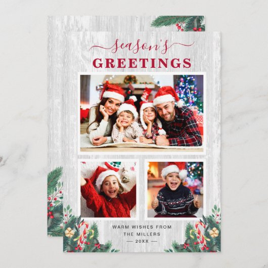 白素朴木フローラ季節のごあいさつ3 Photo シーズンカード (正面/裏面)