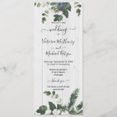 白素朴木フローラ&松プログラムカード メニュー (正面)