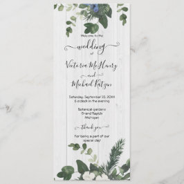 白素朴木フローラ&松プログラムカード メニュー