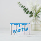 白素朴木ブルードリッ絵を描プ 名刺 (スタンド正面)