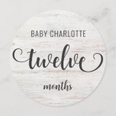 白素朴木ベビーマイルストーン11-12ヶ月のサイン (裏面)