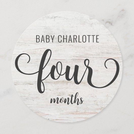 白素朴木ベビーマイルストーン3-4ヶ月のサイン (裏面)