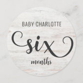 白素朴木ベビーマイルストーン5-6ヶ月のサイン (裏面)