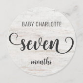 白素朴木ベビーマイルストーン7-8ヶ月のサイン (正面)