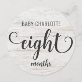 白素朴木ベビーマイルストーン7-8ヶ月のサイン (裏面)