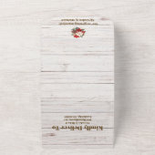 白素朴木ポインセチ結婚ア オールインワン招待状 (外側)