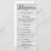 白素朴木国の結婚式プログラム メニュー (正面/裏面)