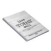 白素朴木材ライブ今日ウェル個人プランナー ノートブック (右側)