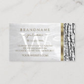 白素朴木樹皮粒金ゴールドモノグラ縁どム 名刺 (裏面)