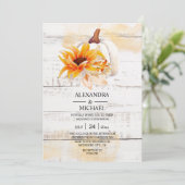 白素朴木水カラーカボチャひまわり 招待状 (スタンド正面)